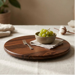Wooden Rotating Tray Large